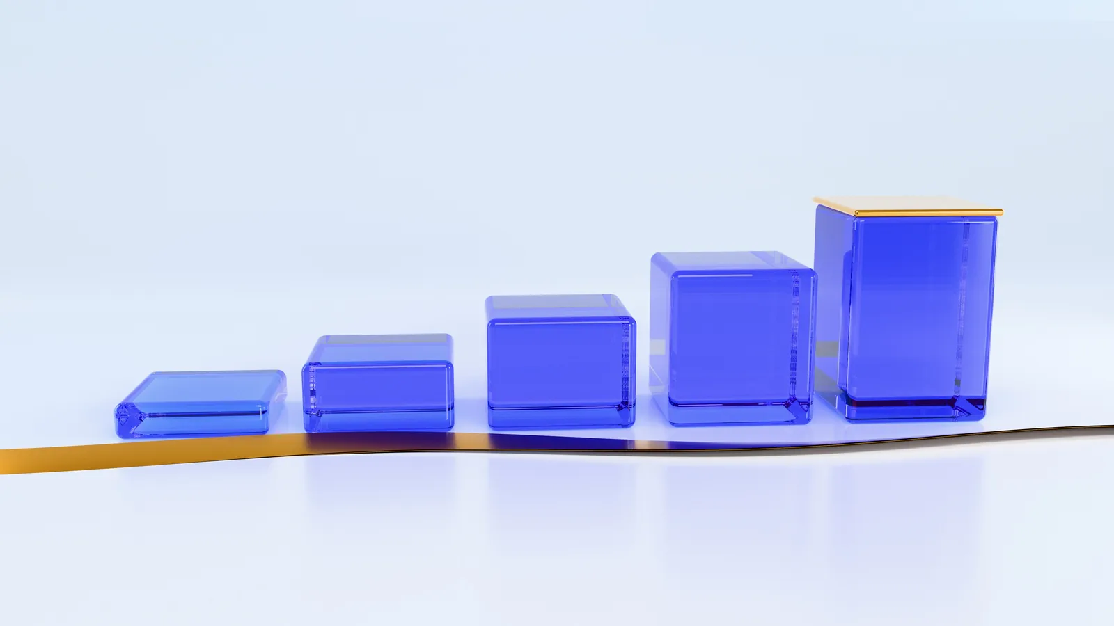 Five glass steps rising from 99281 to 99285, the highest capped in gold