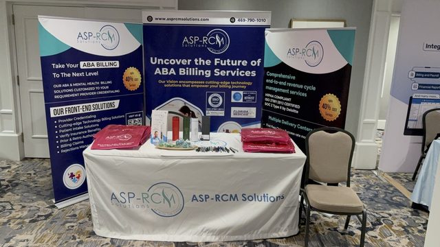 ASP-RCM booth table and banners, CASP Leadership Summit 2026, photo 13 of 19