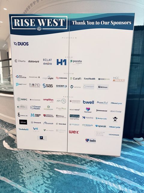 RISE West Thank You to Our Sponsors board, RISE West 2026, photo 8 of 21