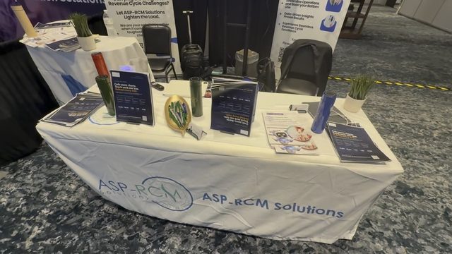 ASP-RCM booth table close-up, RISE West 2026, photo 20 of 21