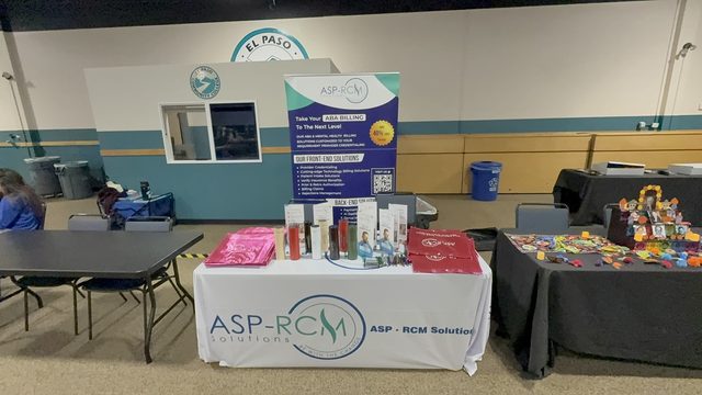ASP-RCM booth in the El Paso exhibit hall, TxABA El Paso 2026, photo 2 of 16