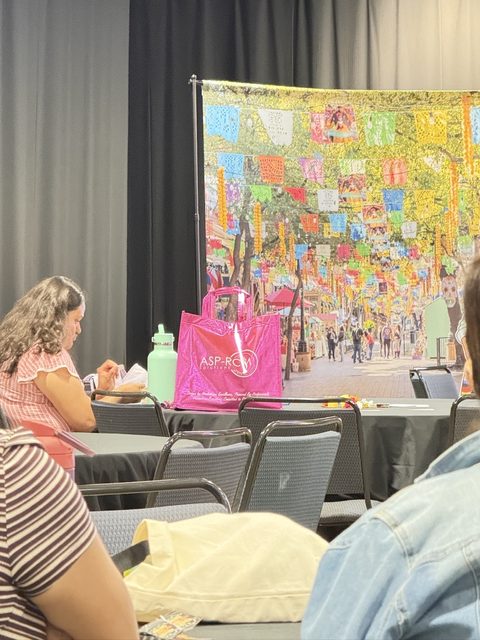 Seating area with an ASP-RCM tote, TxABA El Paso 2026, photo 6 of 16