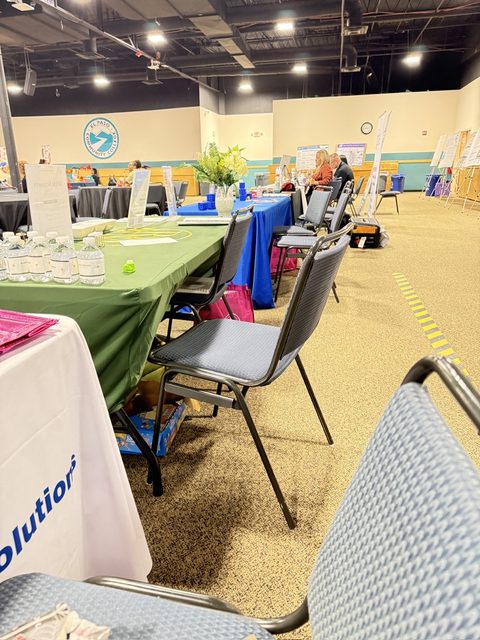 Exhibitor tables in the conference hall, TxABA El Paso 2026, photo 7 of 16